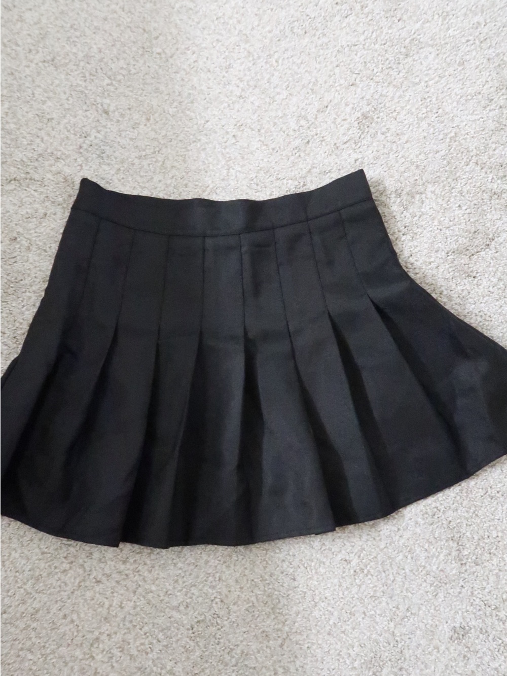 YesStyle Black Pleated Skater Skirt